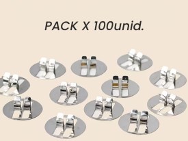 Pack 100 bases redondas para mechas madera 